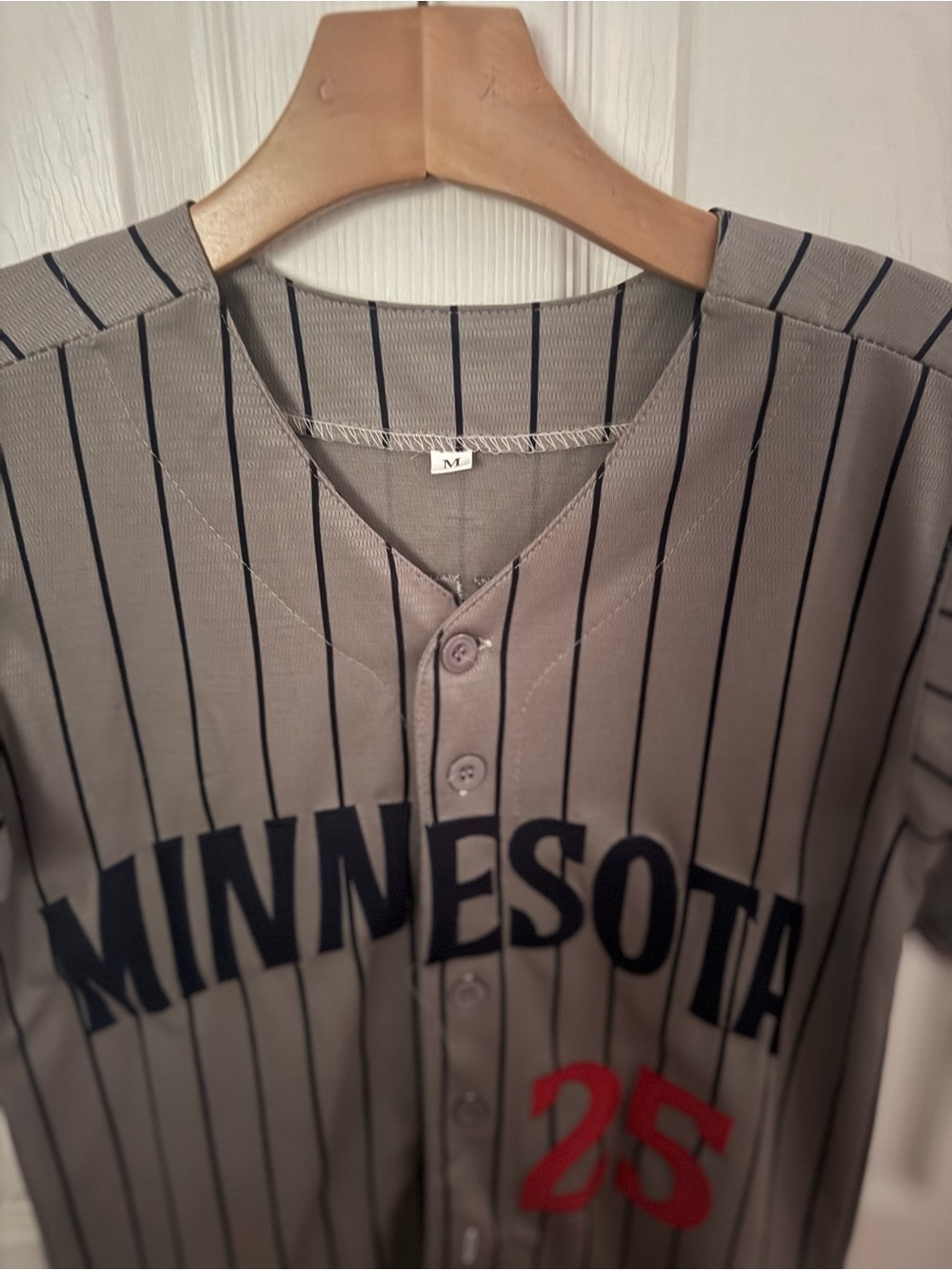 Minnesota Byron Buxton Pinstripe Baseball Jersey, Kid’s M